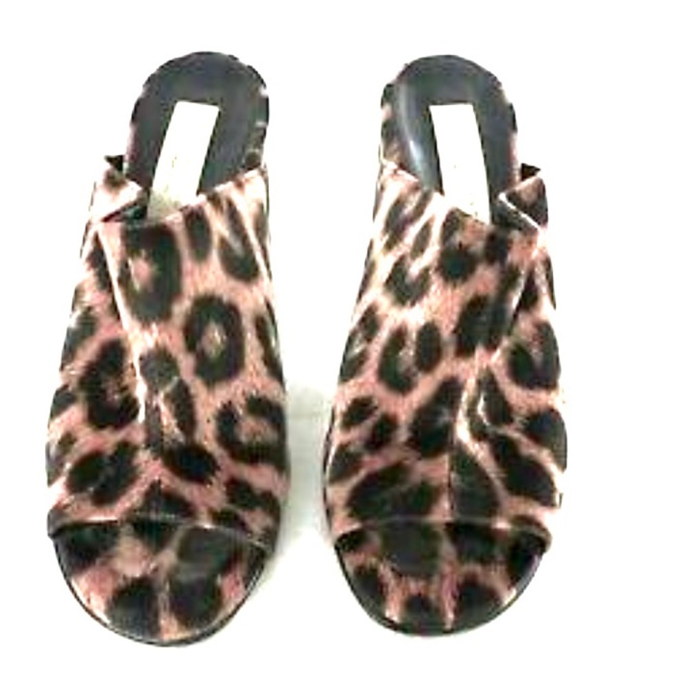 Stella McCartney New Leopard Print Mules EU 6.5 Heels Flats Slides Sandals Clogs - Picture 6 of 9
